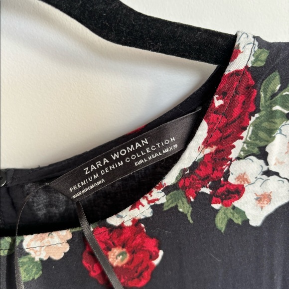 Zara floral mini dress with flared sleeves - Picture 3 of 3